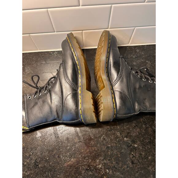 Dr. Martens Women's Leather Smooth Lace Up Combat Boots Winter Black Size 5 - Picture 8 of 10